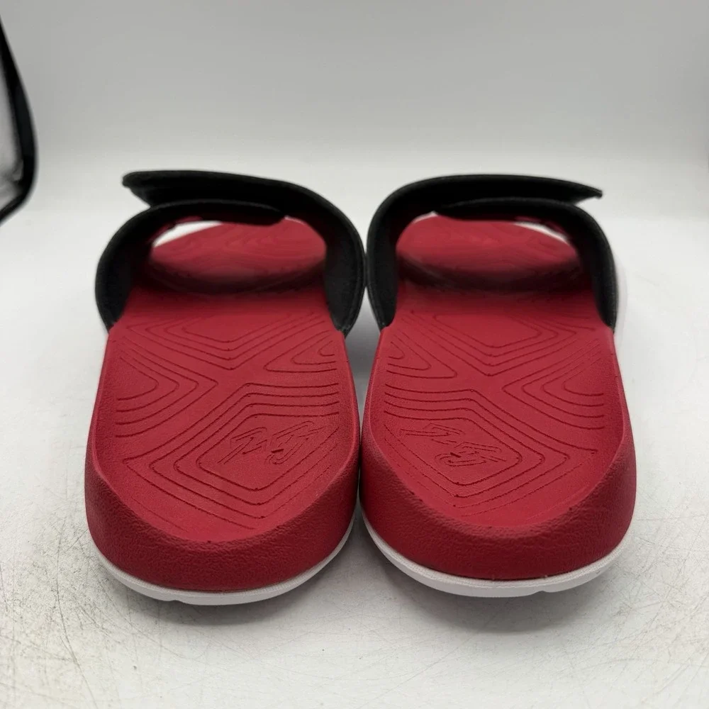 Nike Air Jordan Hydro 7 Slides Mens Sz 9 Black White Red Sandals AA2517-001